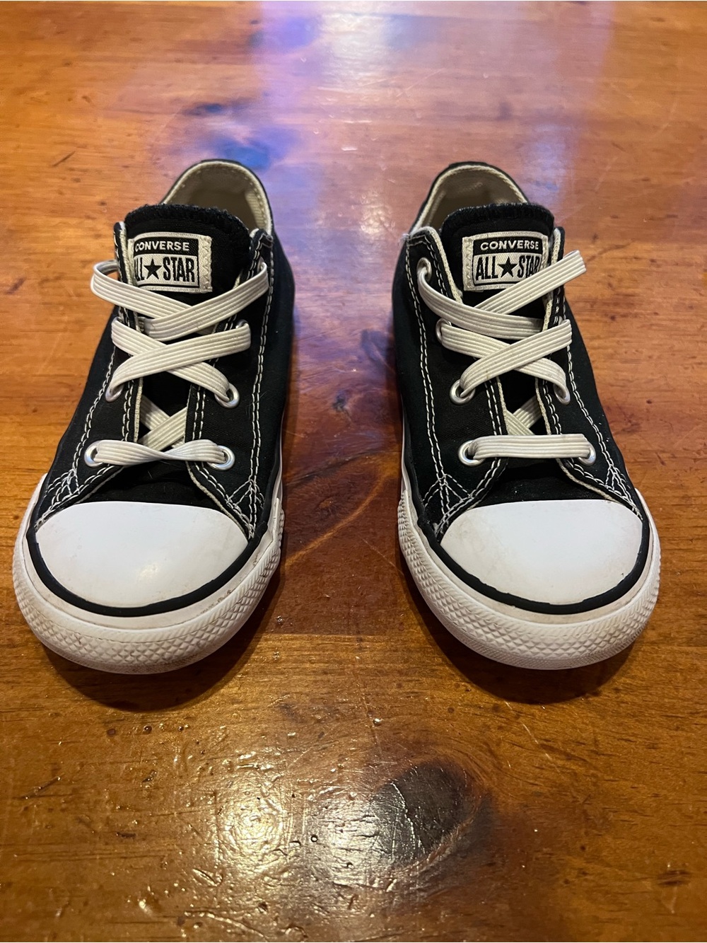 Converse Kids Black and White Low Top Sneakers